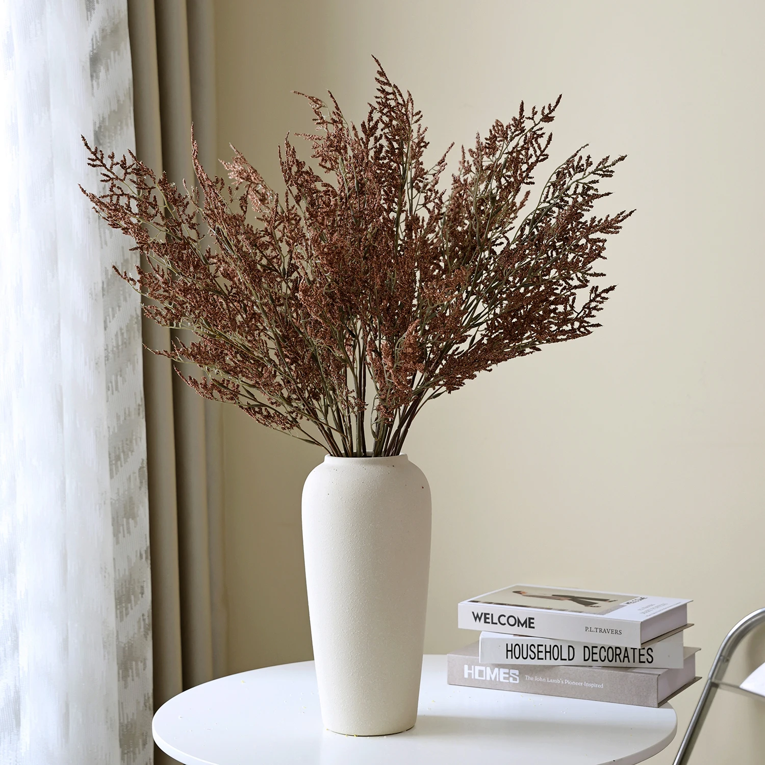 Künstliche Seidenblumen: Liebesgras für Heim- und Bürodekoration, Garten, Rasen, Hochzeit, Brautkranz, Bogen, Bouquet – Bestseller-Requisite – Detail 5
