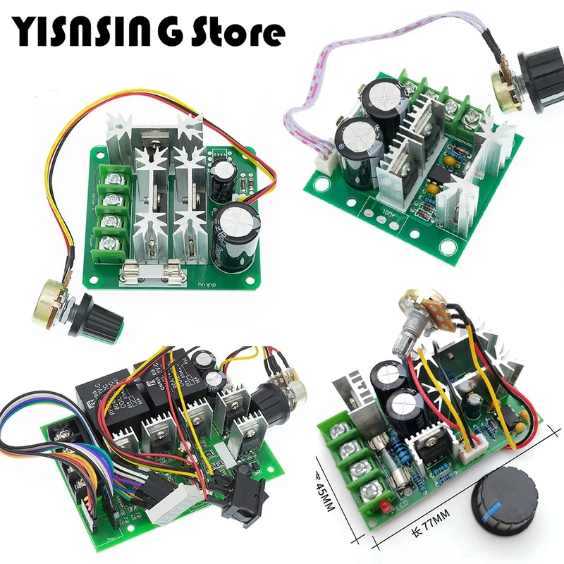 10A 12V-40V 15A 6V-90V 20A 10V-60V DC Motor Speed Controller Large Power PWM Power Regulator Governor Switch Soft Start