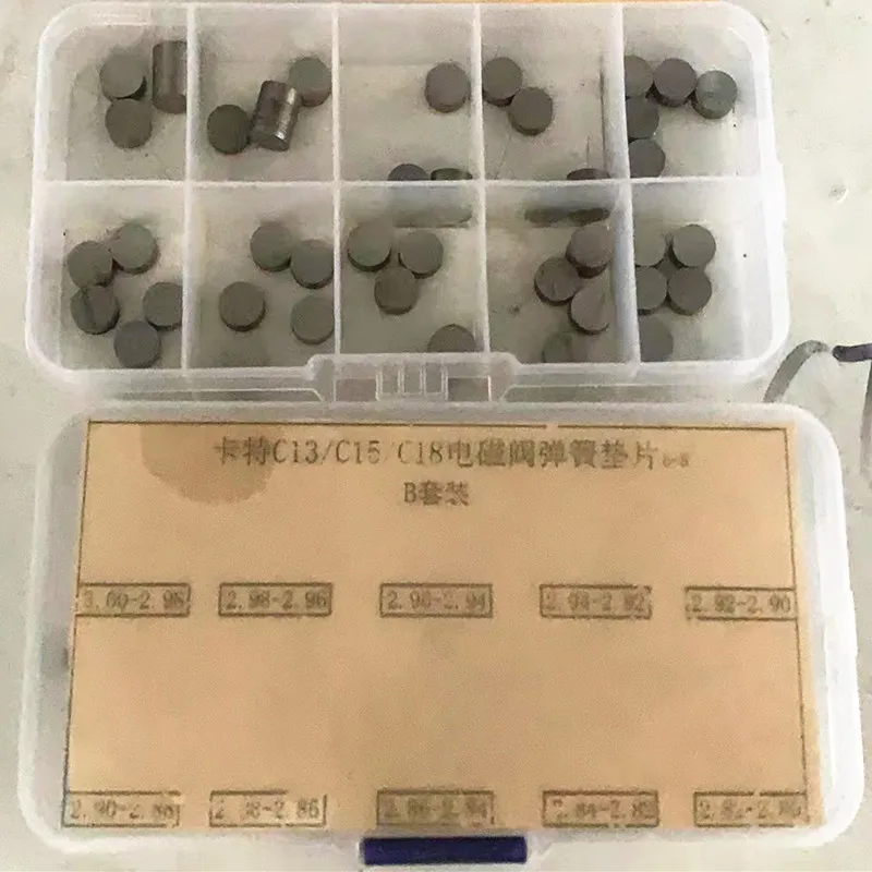 50PCS for CAT C13 C15 C18 3512 Injector Solenoid Valve Spring Force Adjusting Gasket, Diesel Injector Shim Washer 2.80-3.20mm