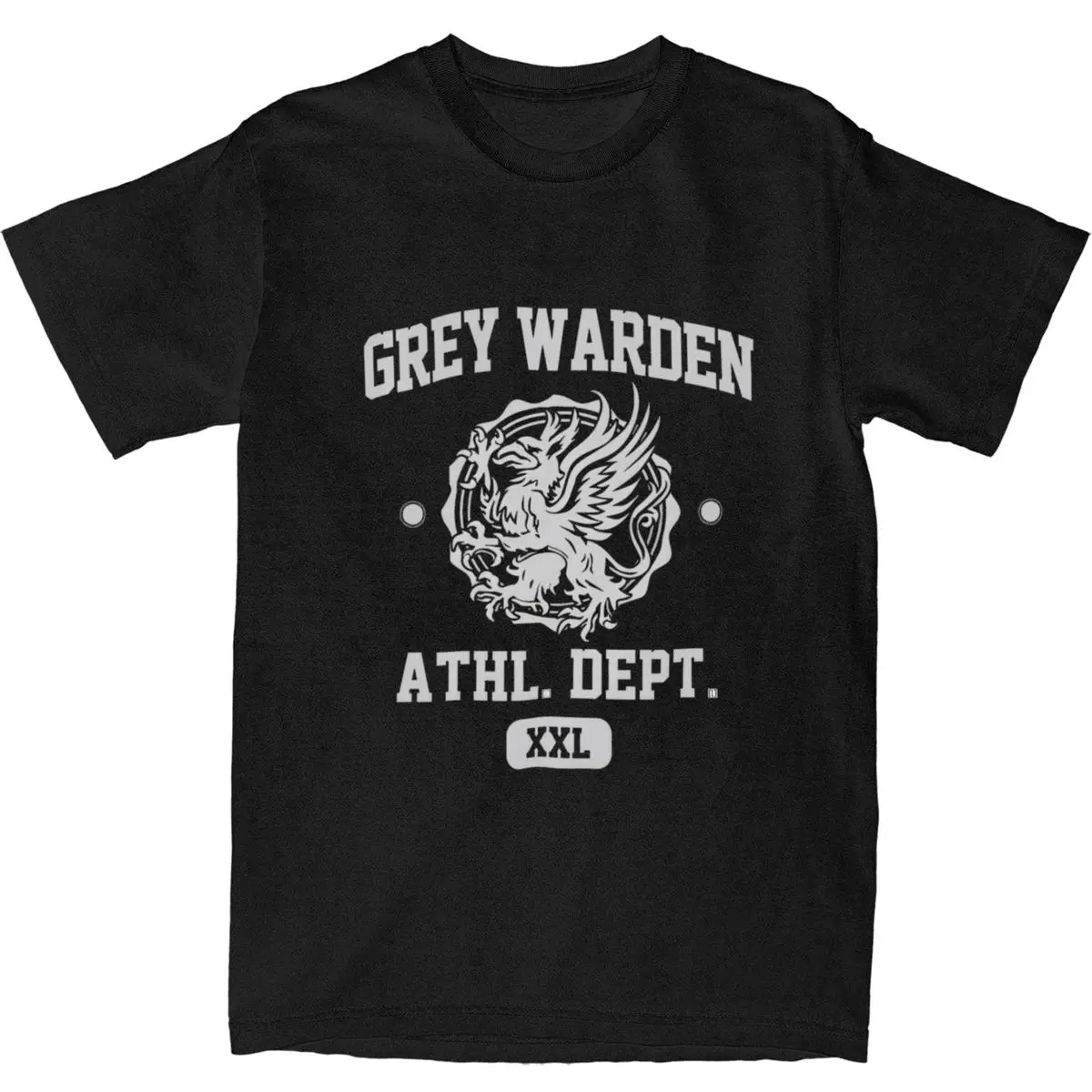 Men's Grey Warden Athletic Department Dragon Age Gym Shirt Print T-Shirts Cotton Clothes Summer T-Shirt O Neck Tshirt Big Size