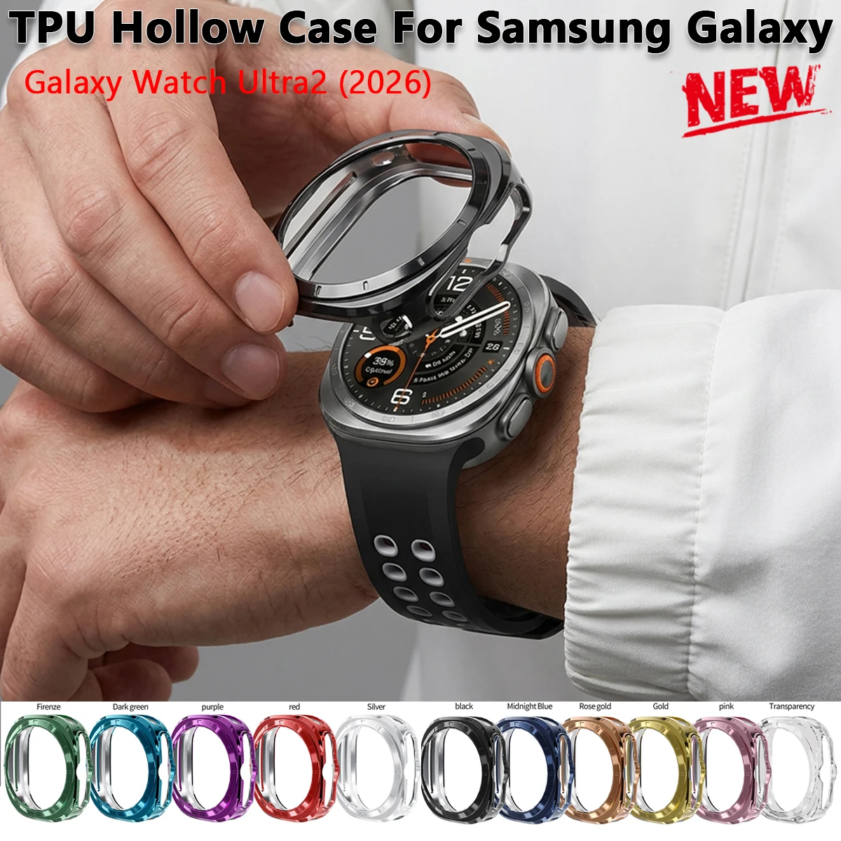 Screen Protector for Samsung Galaxy Watch Ultra2 2026 Protective Cover TPU Hollow Case for Galaxy Watch Ultra 2 47mm Accessories