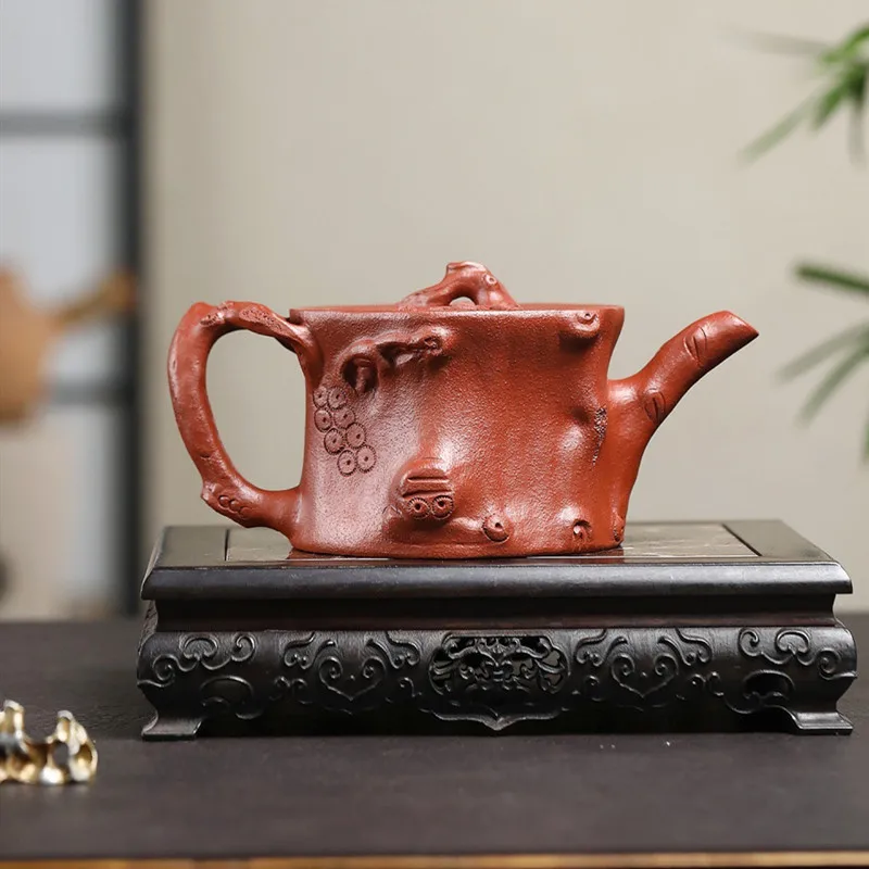 290ml Tradition Yixing Purple Clay Teapot Beauty Tea Infuser Kettle Handmade Tree Shape Tea Pot Chinese Household Zisha Teaware