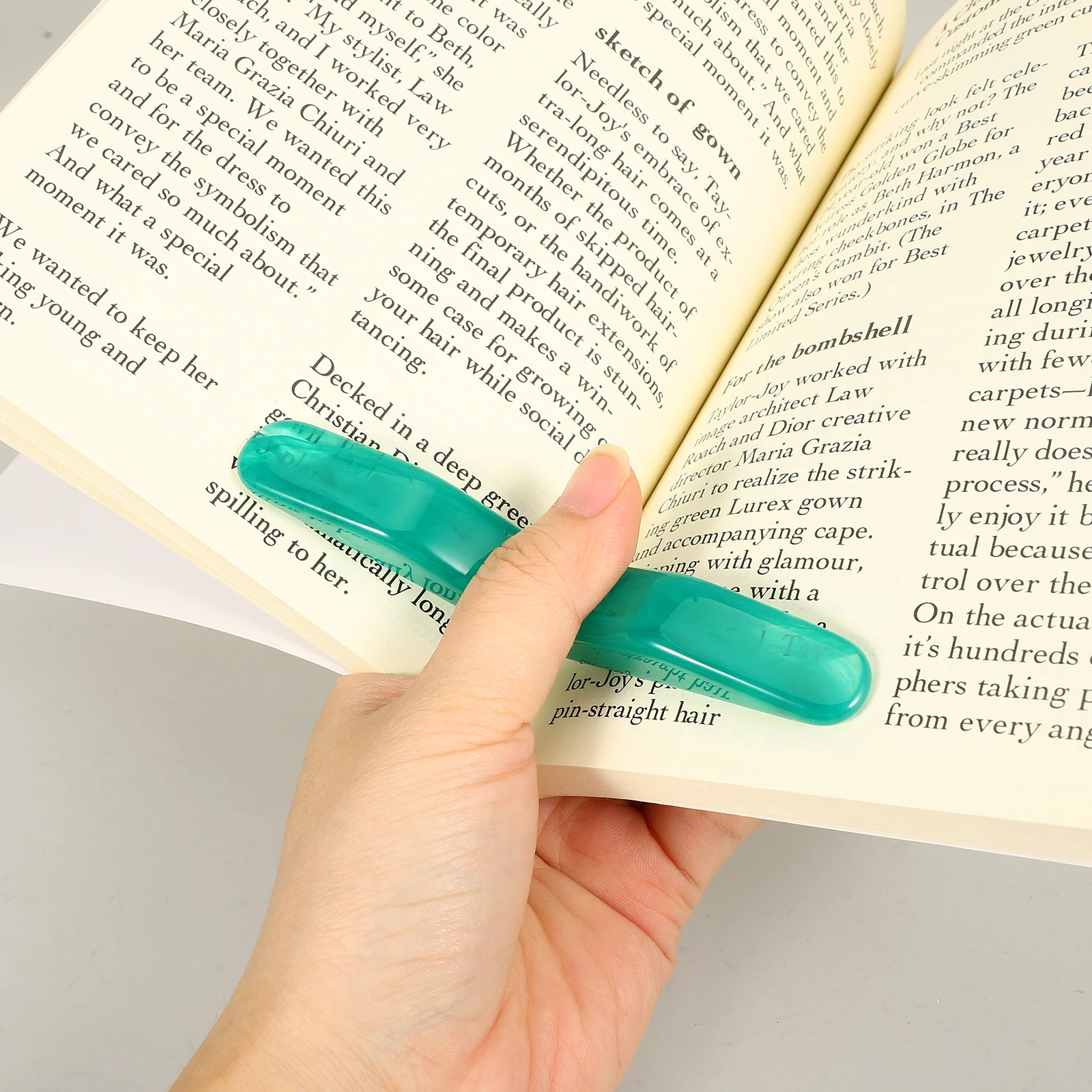 

Portable Book Page Holder Thumb Resin Holder For Reading Bed Home Dorm Lightweight Household Multi-Function Accessory