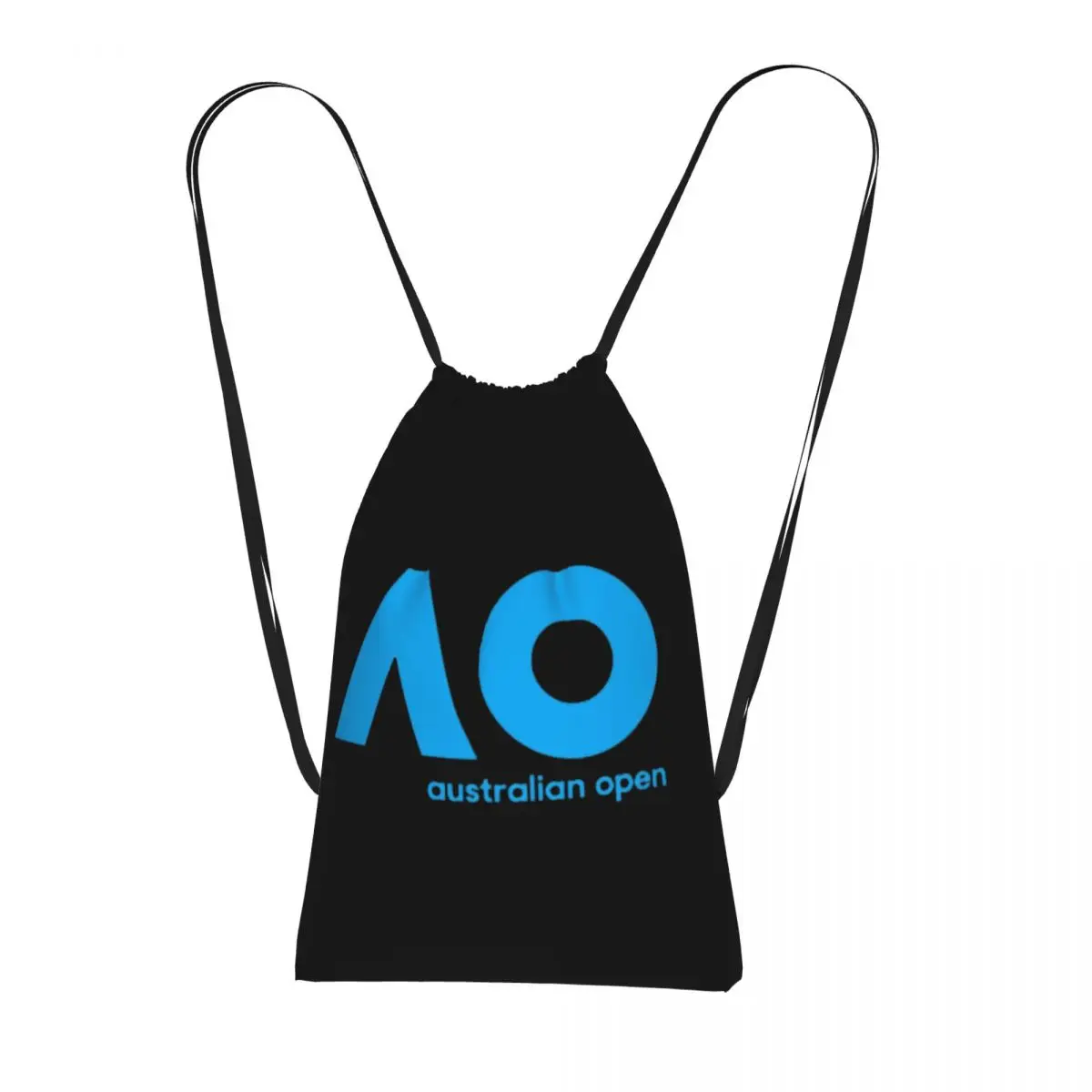 Australian Open AO (Blue Version) Backpacks Portable Drawstring Bags Sports Bag Book Bags for Travel School