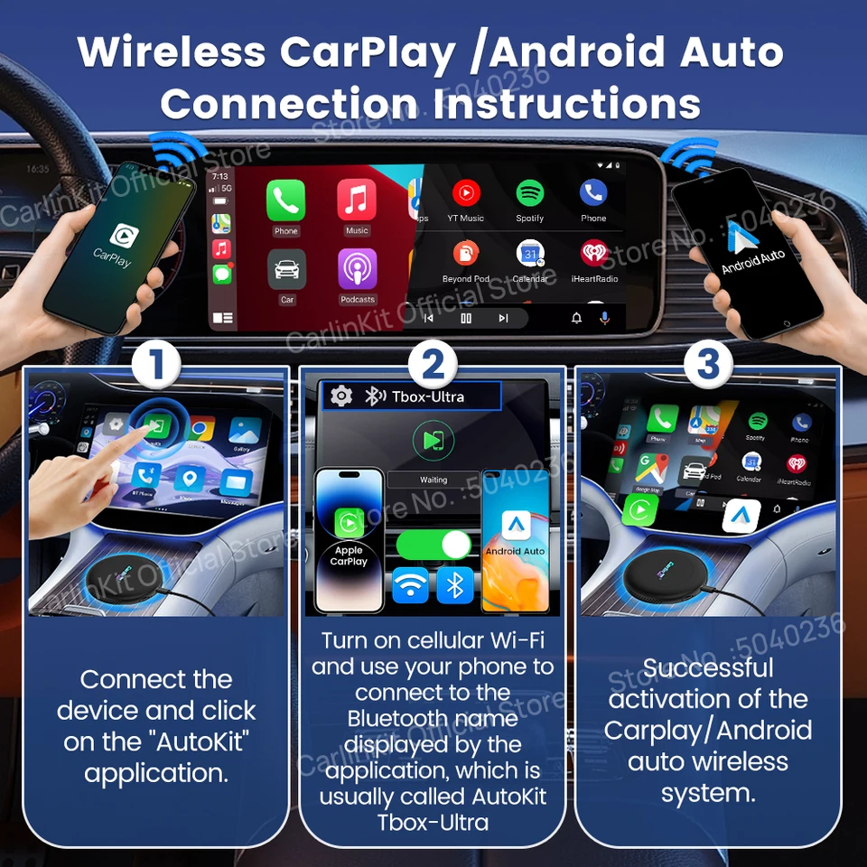 カーナビ CarlinKit Tbox Ultra2 Android 15 128GB Carlinkit Ultra 2 Android 15 CarPlay Ai Box Wireless Android Auto