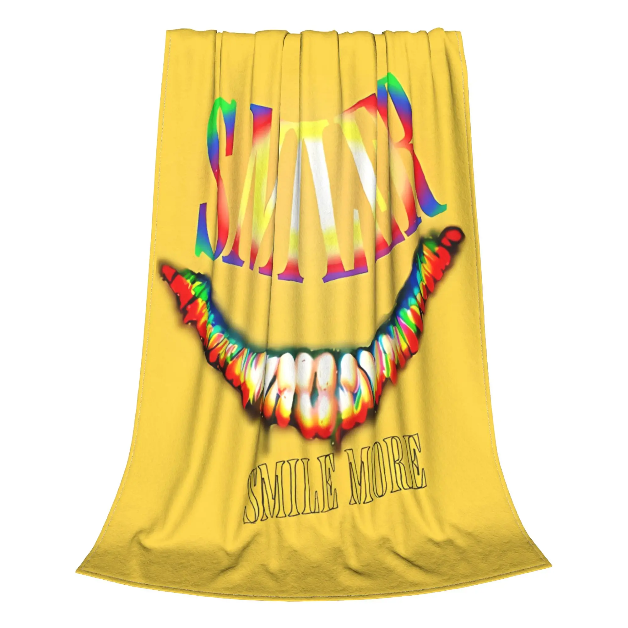1PC Home Cutecore SMILER Smile More Backrooms Blanket Super Cosy Plush Home Living Room Sofa Halloween