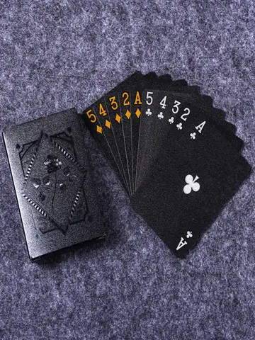Color Black Gold Playing Card Game Card Group Waterproof Poker Suit Magic Dmagic Package Board Game Gift Collection