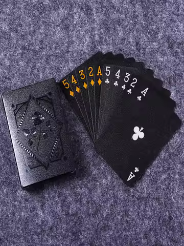 Color Black Gold Playing Card Game Card Group Waterproof Poker Suit Magic Dmagic Package Board Game Gift Collection