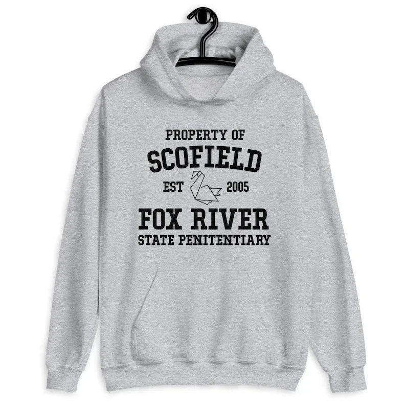 

Prison Break Unisex Hoodie Funny PROPERTY OF SCOFIELD FC Carino Prison Break Men's Pullover Hoodie Sweatshirt Hoodie Men Women