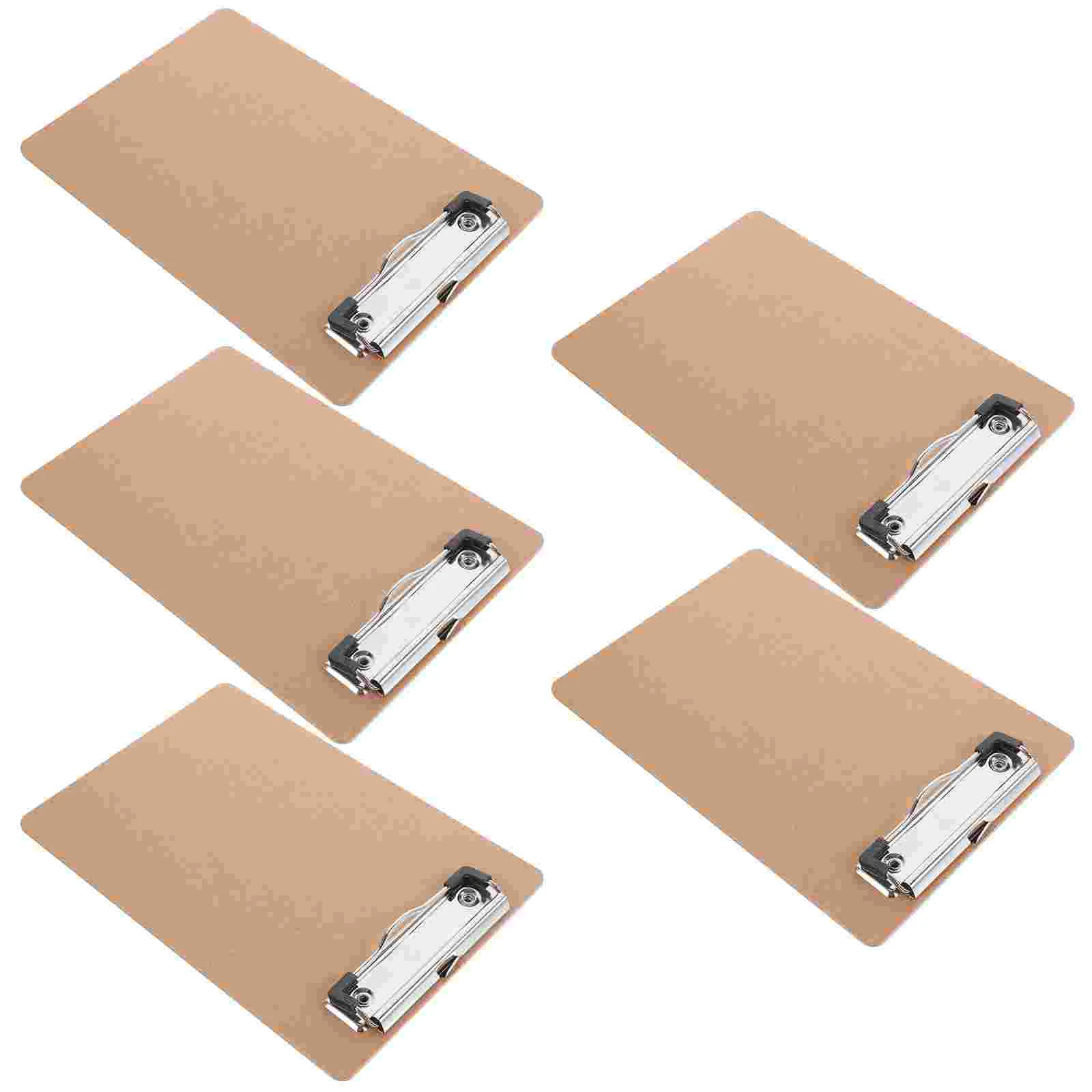 5 Pcs Clipboard Office Writing Boards Pad Paper Clips Support Classroom Supplies Document