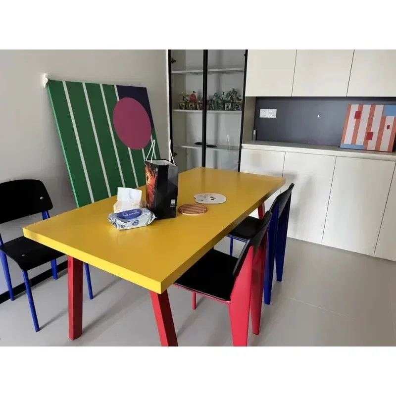 Color rectangular dining Home living room Eating  Dopamine Desk Computer Workbench