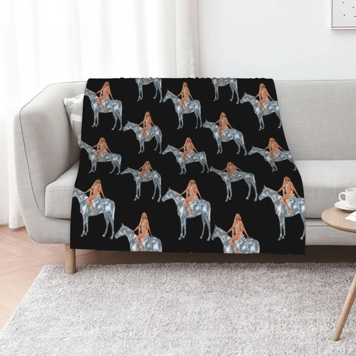 Renaissance World Tour - Album cover illustration Throw Blanket Travel Plaid on the sofa Decorative Sofa Heavy Blankets
