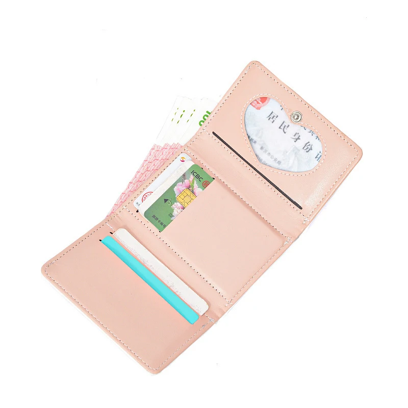 

Женский милый складной короткий кошелек с вышивкой звезд, маленький кошелек для монет, клатч, новый женский кошелек