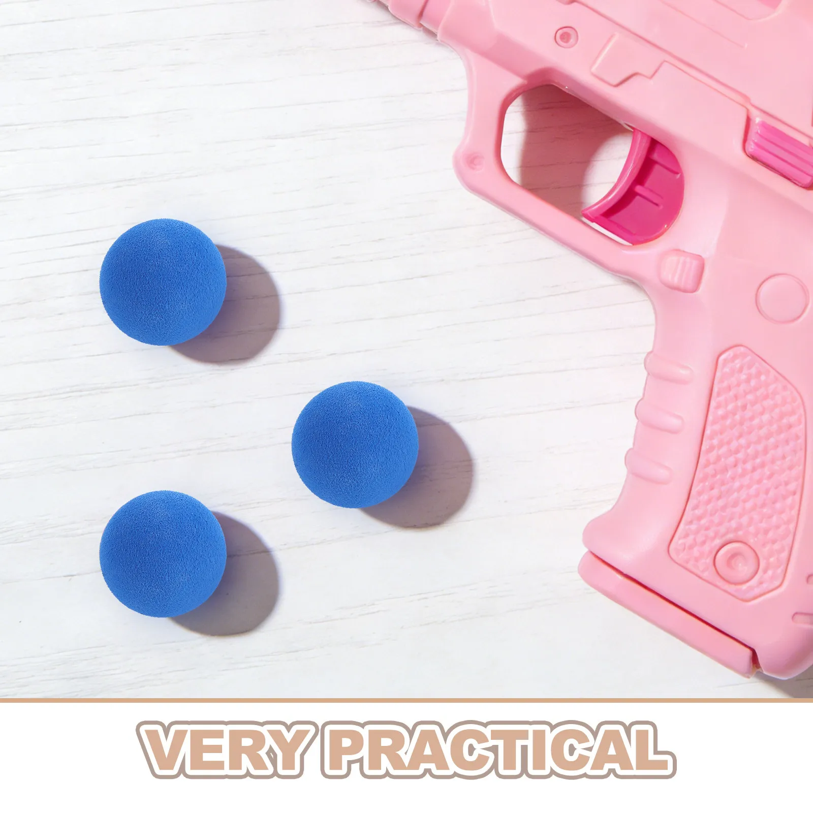100Pcs Eva Launcher Balls 2.2cm Soft Foam Round Replacement Pack for Shooting Game Refill Blaster Foam Projectiles Kids Practice