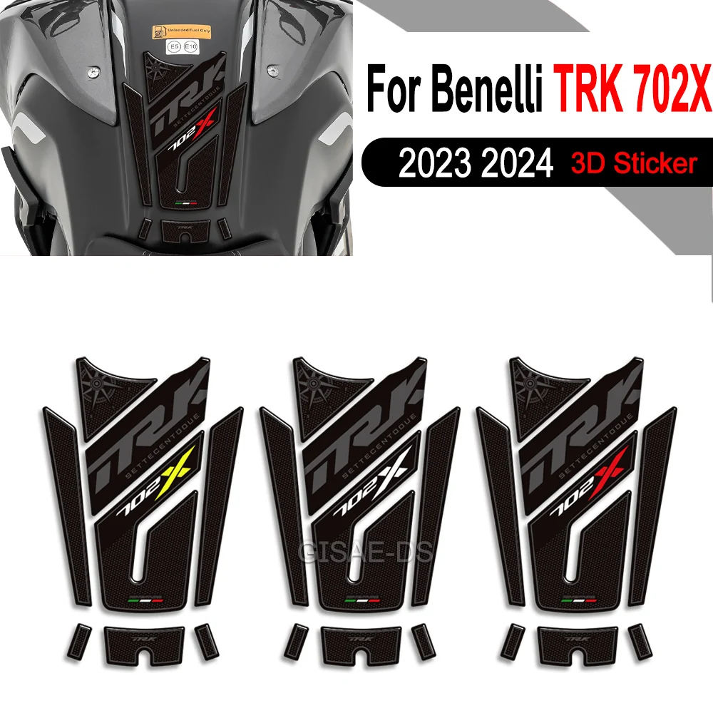 

Для Benelli TRK 702X 702X2023 2024, 3D эпоксидная смола, защитная наклейка на топливный бак мотоцикла, новая декоративная наклейка