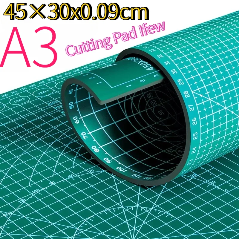 A3 Cutting Pad PVC Table Pad Leather Process Anti Cutting Double-Sided Carving DTF UV DIY Process Self-Healing Pad 45×30x0.09cm