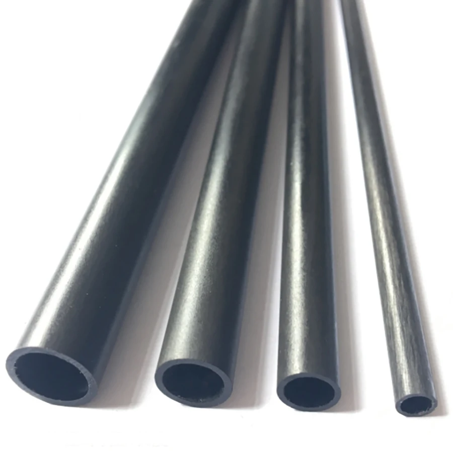 4PC Black Glass Fiber Tube Outside Diameter 3mm-14mm Insulation Hollow Fiberglass Lenght 500mm For Kite Tents UAVAnd DIY