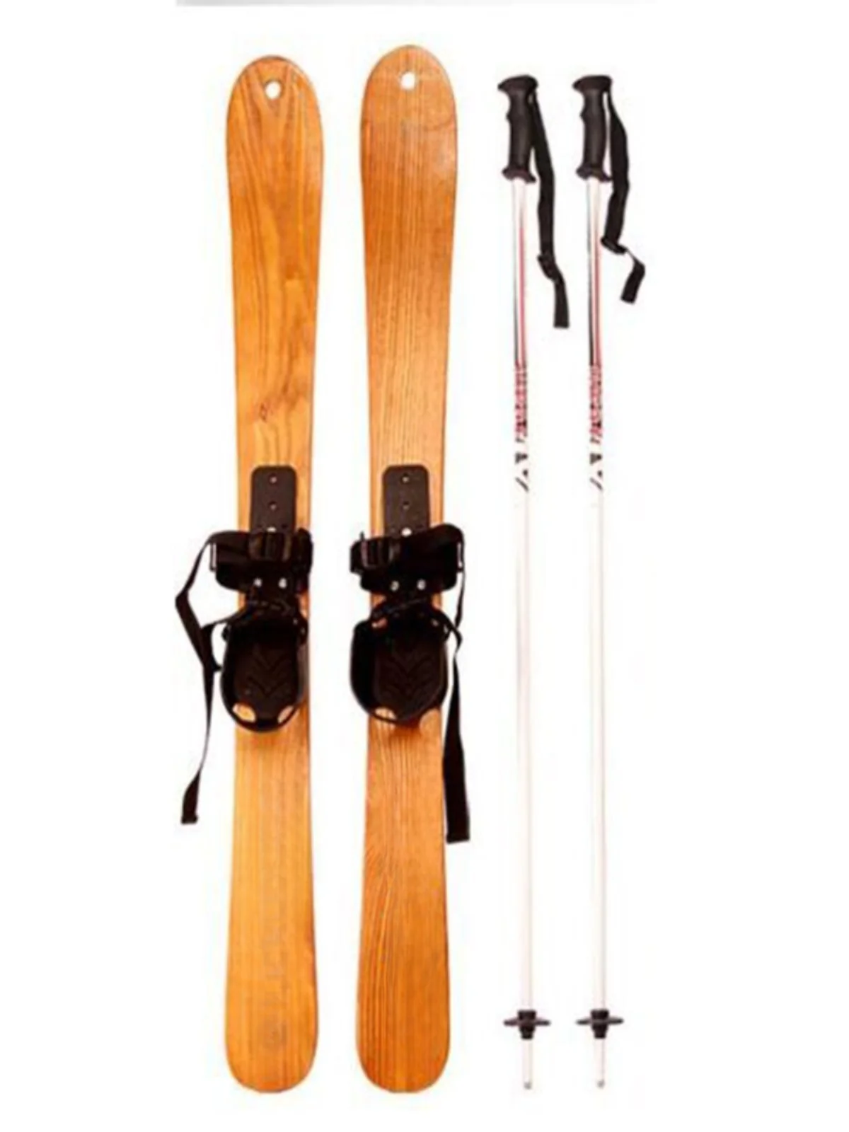 Fashionable and high-quality wooden skiing double board for adults and children, wooden skis for sleds