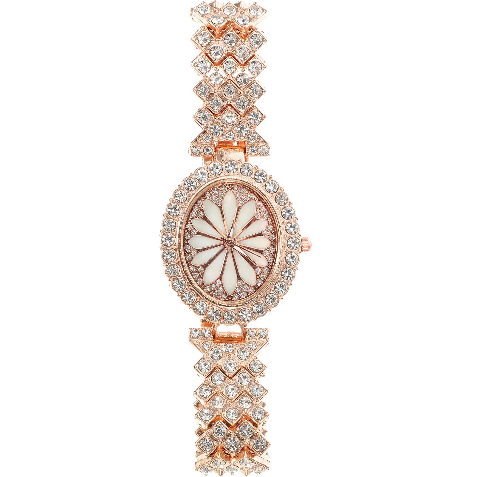 Women Wrist Watch Rhinestone Decorated Elegant Exquisite Look Delicate Comfortable Casual Fashion Watch for Office Leisure