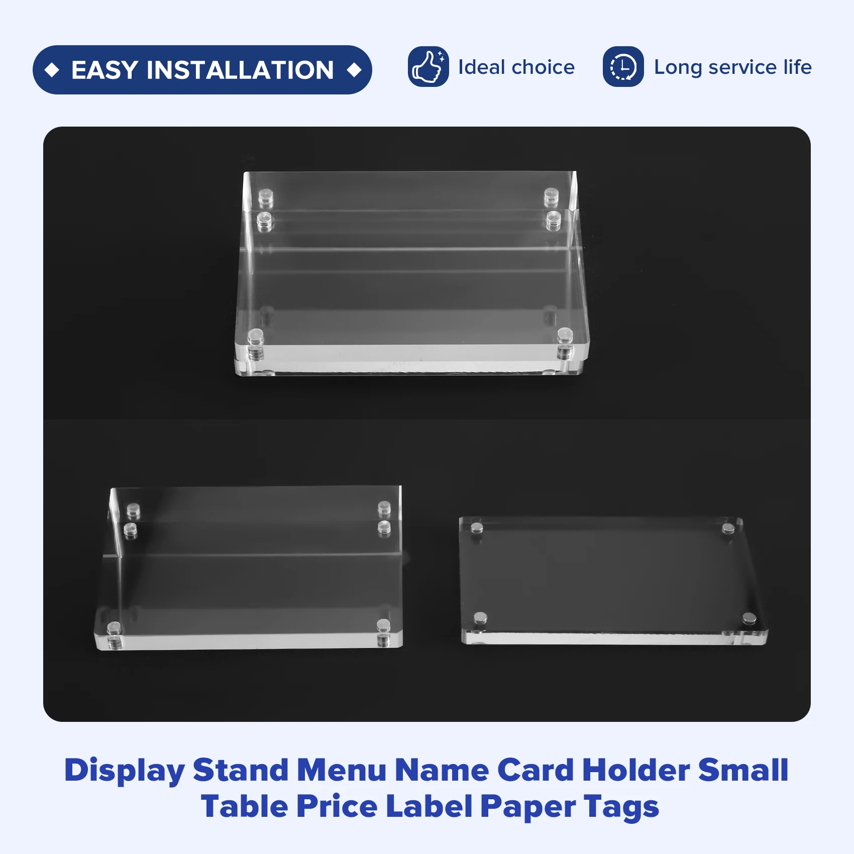 

70X40mm Mini Magnetic Acrylic Sign Holder Acrylic Menu Display Stand Small Table Sign Holder Limited Time Offer