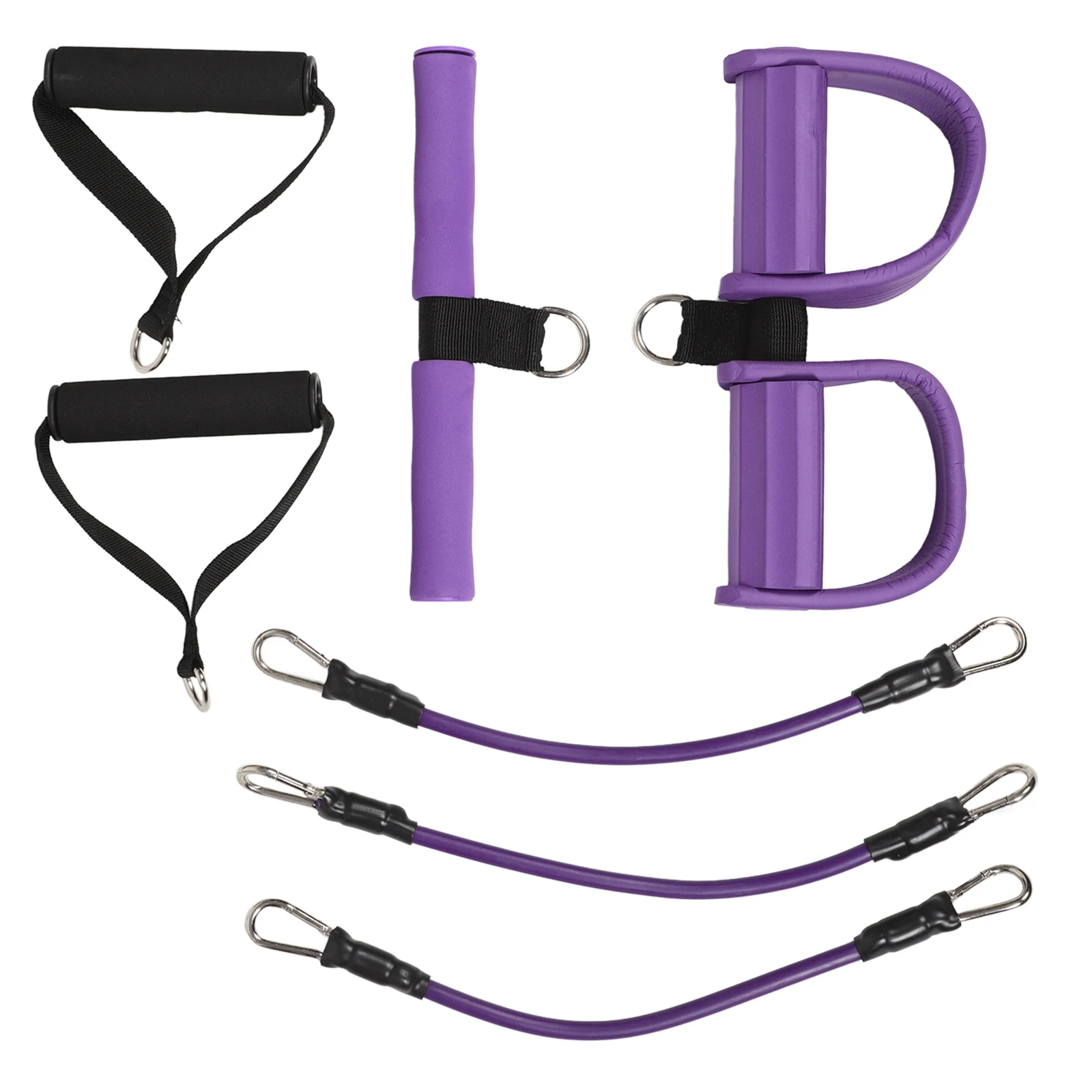 

Purple Foot Pedal Resistance Band Adjustable Sit- Home Workout Fitness Puller Exercise Rope Yoga Stretching