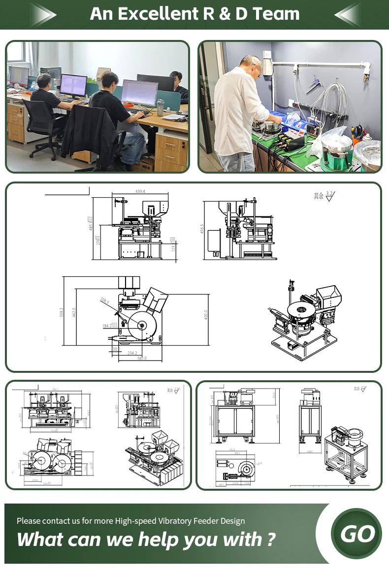 

Custom Multi-Track Vibrating Bowl Feeder System for Feeding and Positioning Miniature Parts