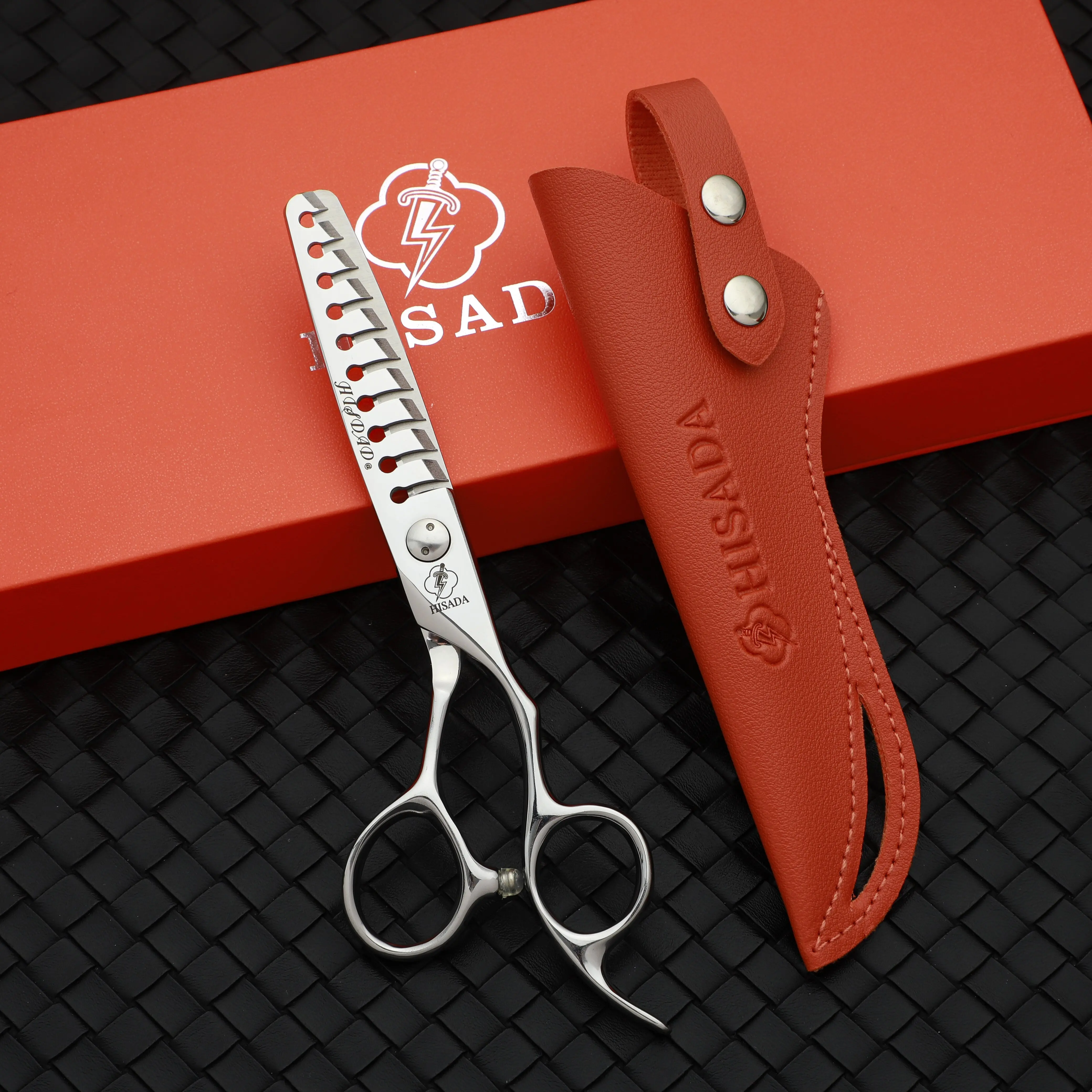 HISADA Professional Barber Scissors Teeth Clipper 40%-50% Japanese Handmade VG10 Material Barber Shop Scissors Hair Scissors