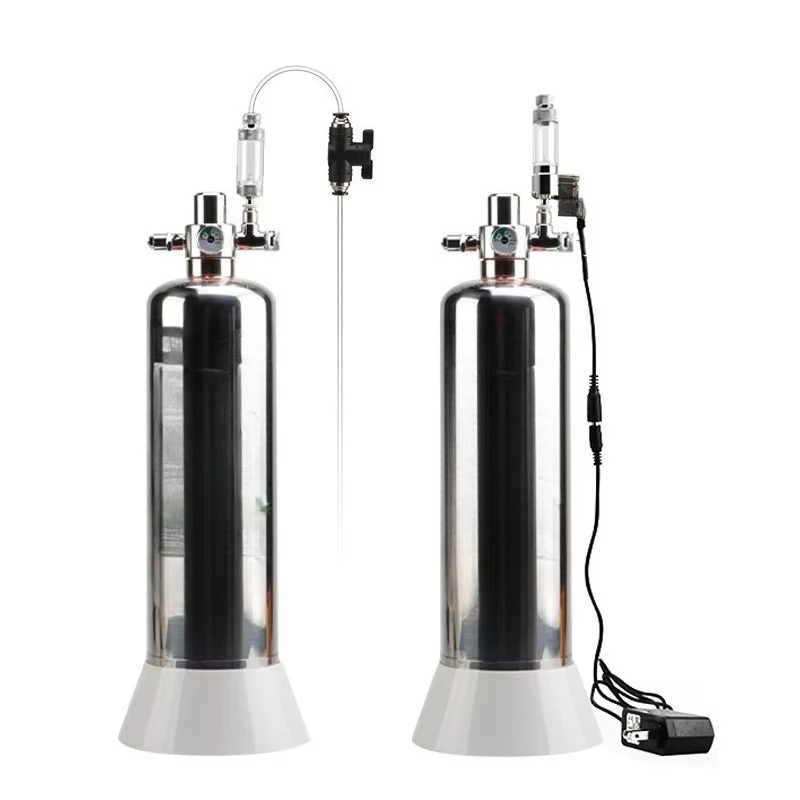 High purity stainless steel gas cylinder carbon dioxide reactor for aquarium waterscape, suitable for planting water tank