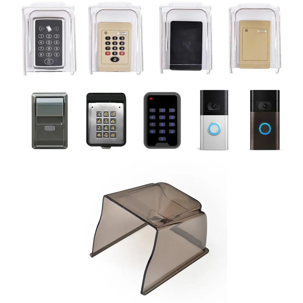 Outdoor Doorbell Rain Cover Made of PC Material for Video Doorbells Keypads Fingerprint Scanners and Time Clock Devices