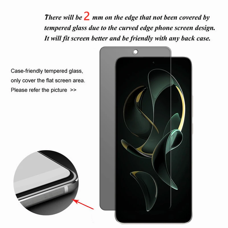 For Xiaomi 13T Pro Glass For Xiaomi 13T Tempered Glass 6.67 inch Anti Peep Privacy Screen Protector For Xiaomi 13T Pro Film