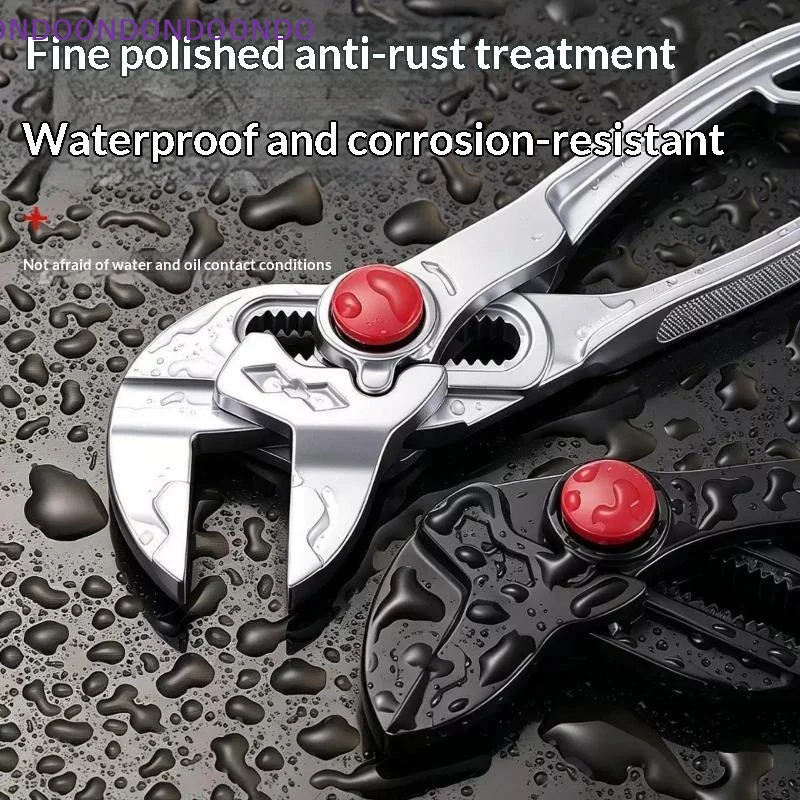 4 Inch Adjustable Water Pump Pliers Mini Multifunctional Ergonomic Handle Plumbing Pipe Wrench for Daily Household Repair Work