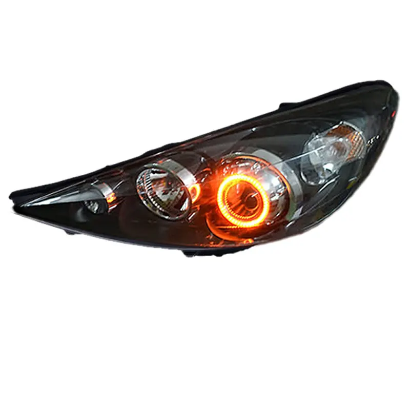 Customized Full LED Headlights For Peugeot 207 Bi-xenon Projector Lens Front Lamps With DRL