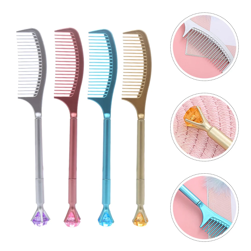 12 قطعة من أقلام الكتابة الملونة على شكل مشط من الجل، أداة كتابة ناعمة وقبضة مريحة لاستخدام المعلم في مكتب الطلاب