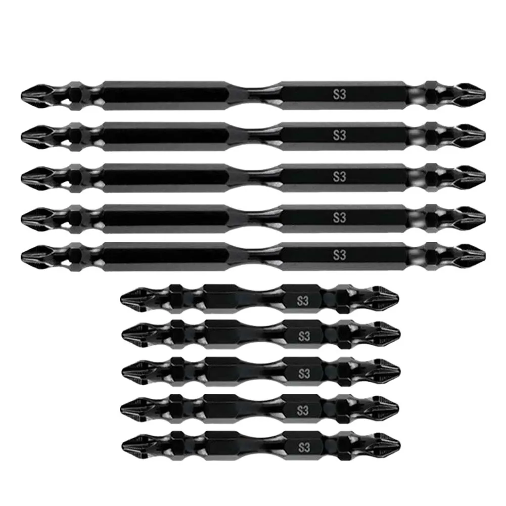 Cross Bit Driver Screwdriver Bits Set 110mm Length 65mm Length Alloy Steel Material HRC65 Hardness High Wear Resistance