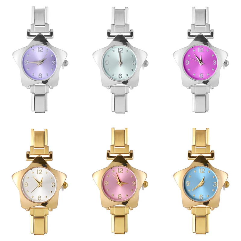 Novo y2k italiano elástico charme inoxidável coração relógio pulseira feminina diy 9mm largura pulseira para festa amigo aniversário jóias presente