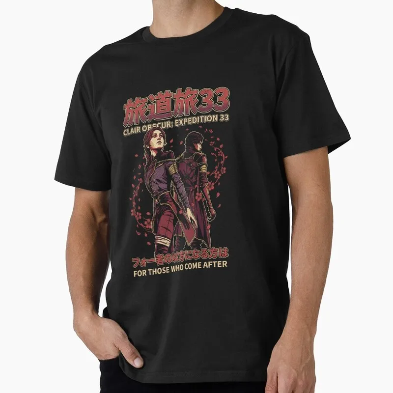 Clair Obscur Expedition 33 Retro RPG Gamer Graphic T-Shirt Gift for Gamers Unisex Short Sleeve Casual Streetwear Tee
