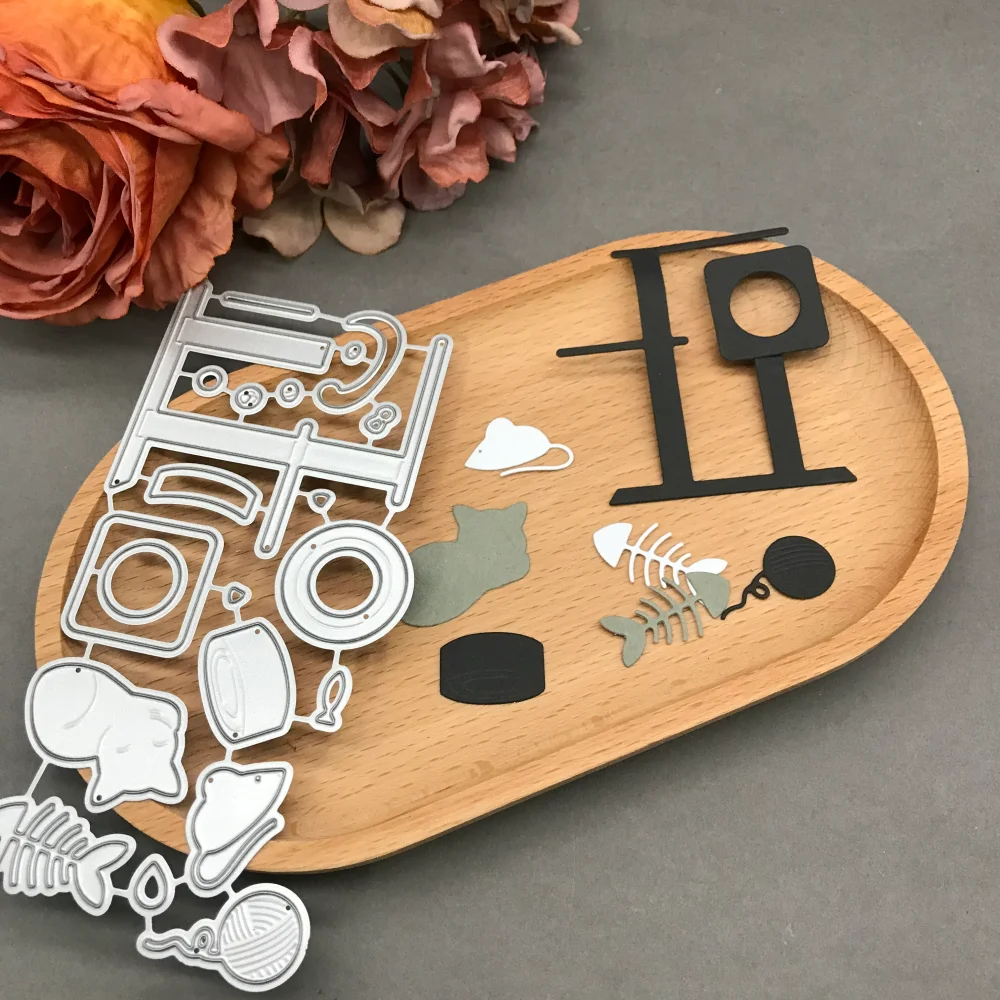 Cat Climbing Toys Metal Cutting Dies Stencils For DIY Scrapbooking Decorative Embossing Handcraft Die CutsTemplate