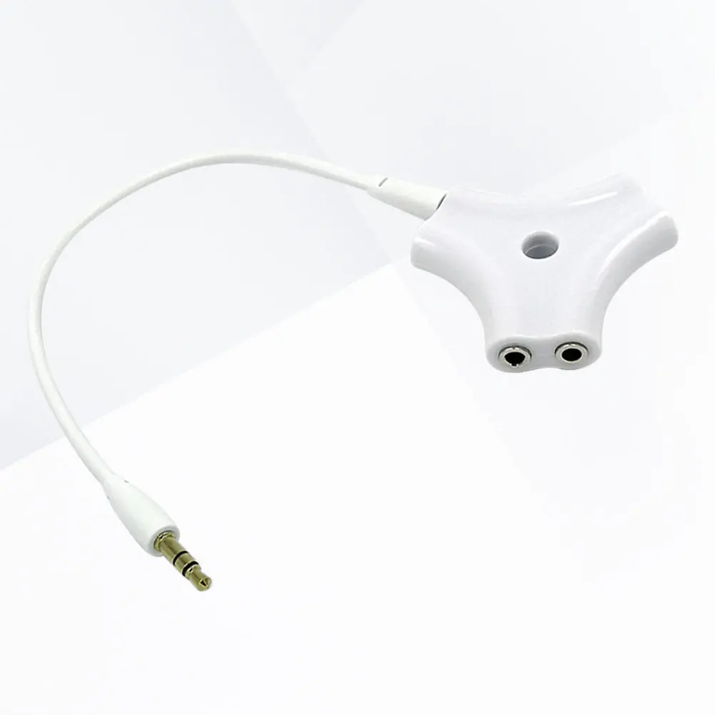 1 to 5 3.5mm Earphone Splitter Audio Signal Cable Included White Stereo Headphone Splitter Adapter Share Music Dj Classroom Car