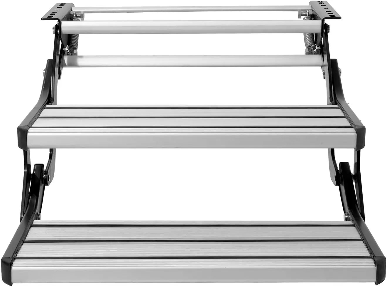 440 LBS Load Capacity 2-Step Electric Retractable RV Stairs DC 12V Auto-Folding Aluminum Alloy Non-Slip Safe Entry Exit Trailer