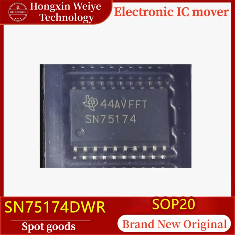 

(5/50 pieces) SN75174DWR silkscreened SN75174 SOP20 four-channel differential driver chip brand new in stock fast shipping