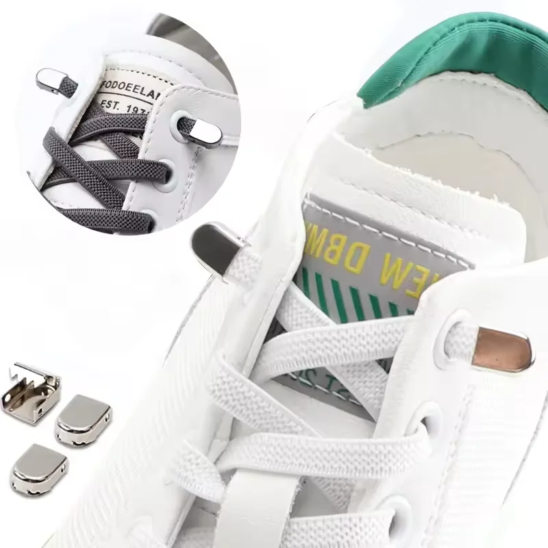 

No Tie Shoelaces Elastic Easy Install Lock System Sports & Casual 4 Pairs Elastic No-Tie Shoe Laces Turn Any Shoes Into Slip-Ons