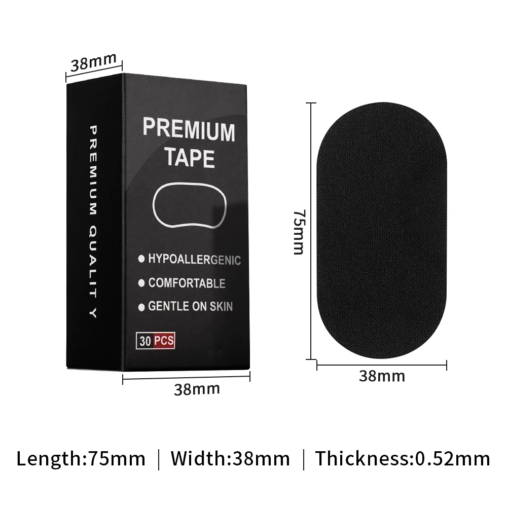 30pcs Sleep Mouth Tape 75x38mm Soft Polyester Mouth Closure Tape Anti Mouth Breathing Sleep Support Sticker