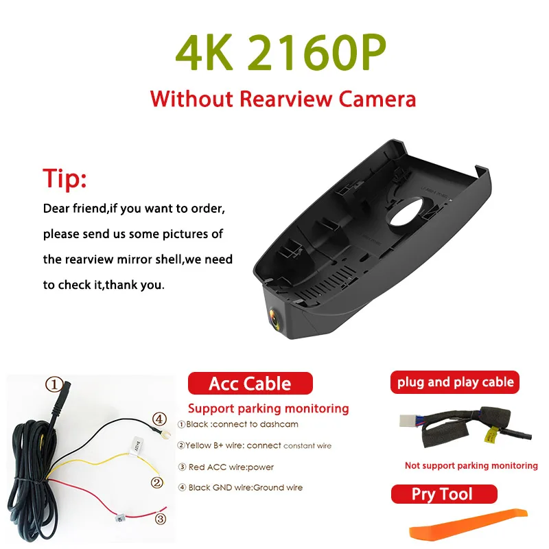 1K 2K 4K Plug-and-play auto DVR dashcam video recorder voor Toyota Corolla E210 2018 2019 2020 2021 2022 2023 2024 2025