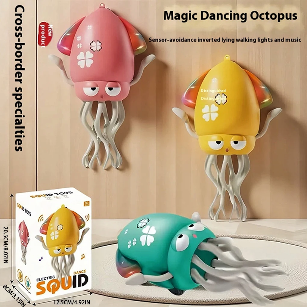 

Music Dancing Octopus Children's Electric Automatic Induction Sound and Light Cartoon Interactive Illumination Octopus Toy