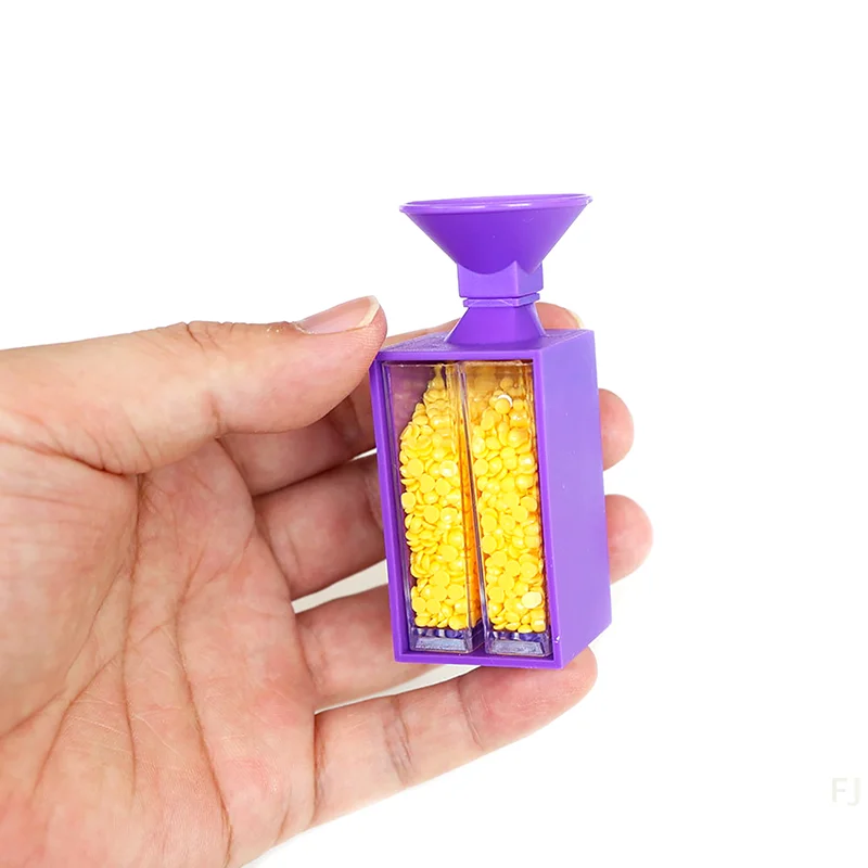 [YU]4pcs Diamond Painting Drill Funnels For Round And Square Containers, Diamond Painting Storage Box, Portable Diamond Funnel