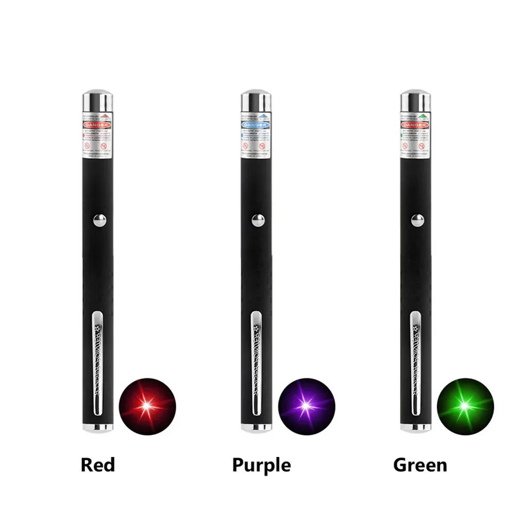 Mini Ponteiro Laser LED Verde e Vermelho Portátil Sem Baterias, Lanterna LED Caneta Laser Brinquedo Interativo para Gatos