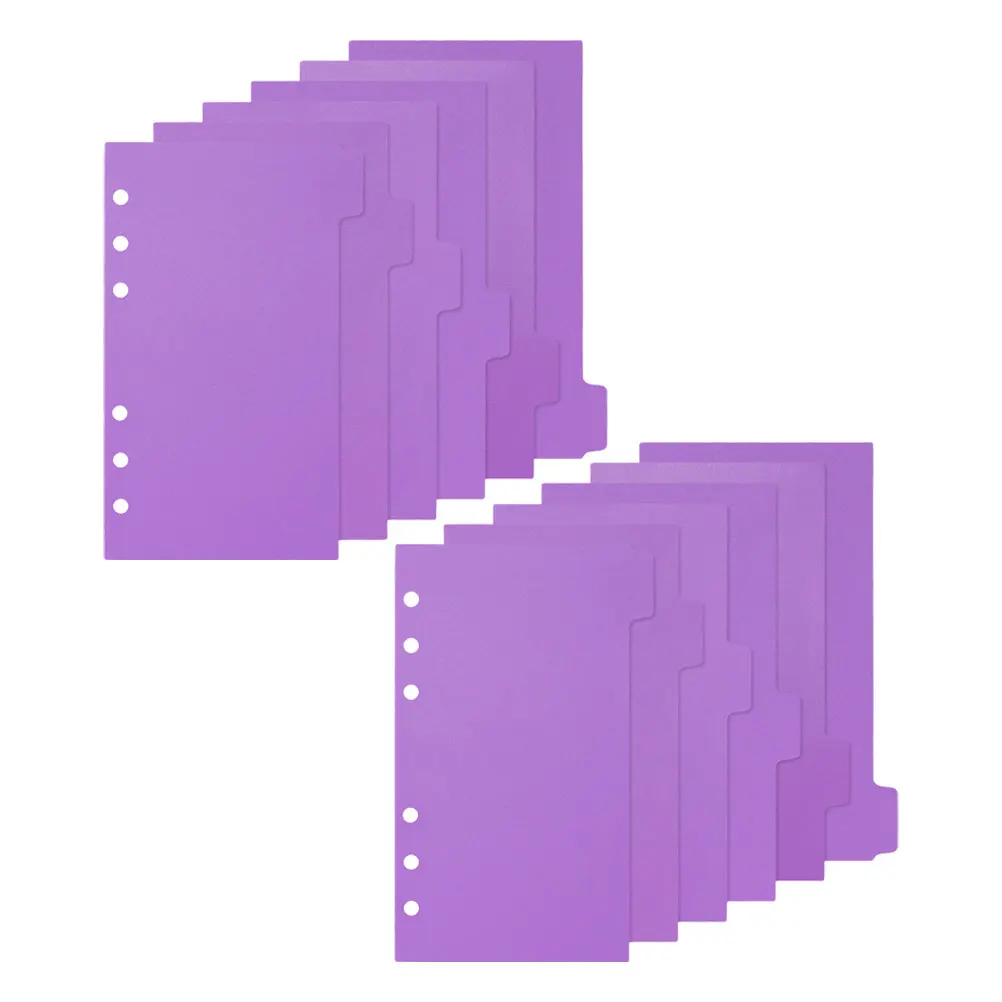 

HOODANCOS 2 комплекта, пластиковые разделители формата А6 с 6 отверстиями, милые перфорированные страницы для рецептов, принадлежности для организации скрапбукинга