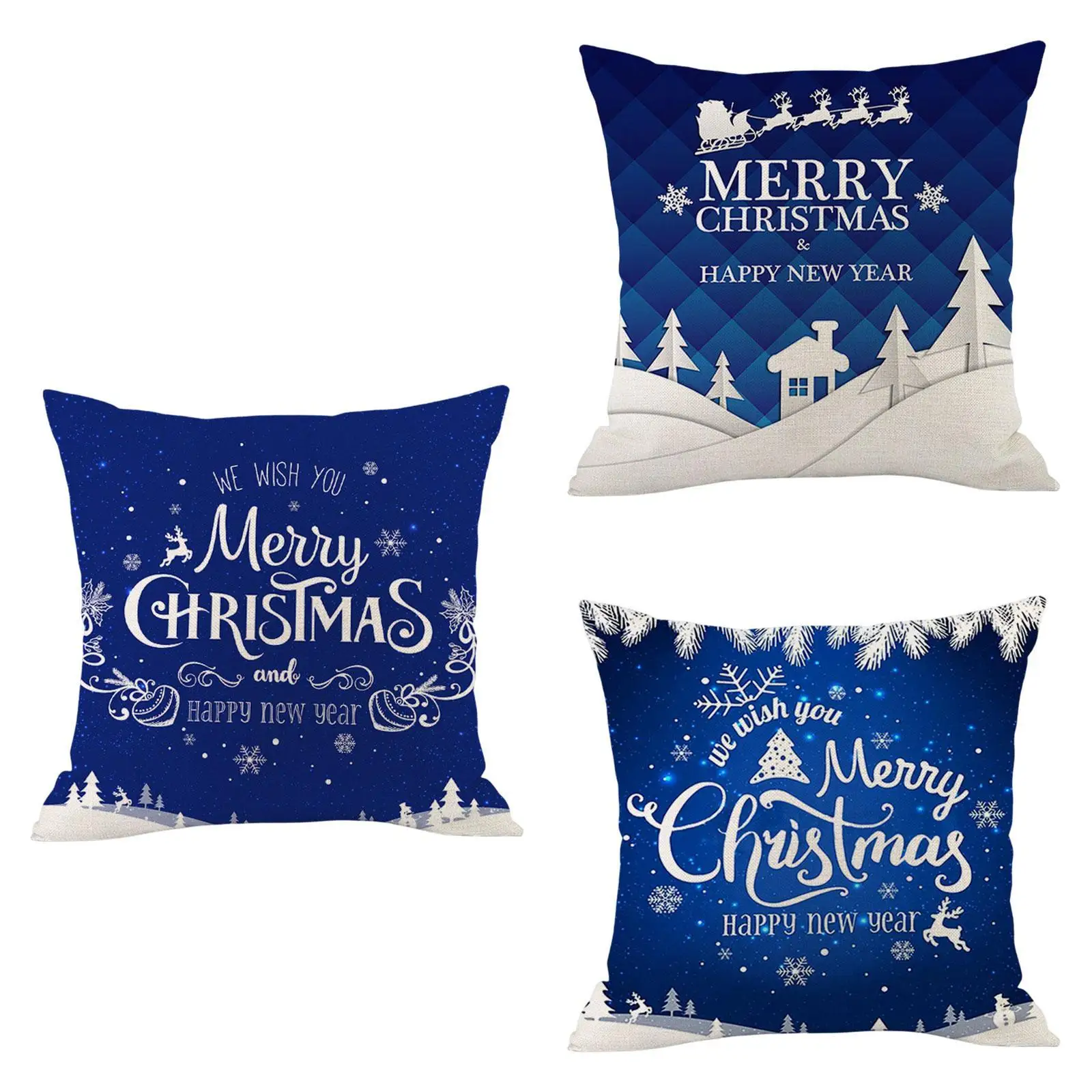 Christmas Cushion Covers 18x18–Soft Decorative Pillow Case for sofa Decor