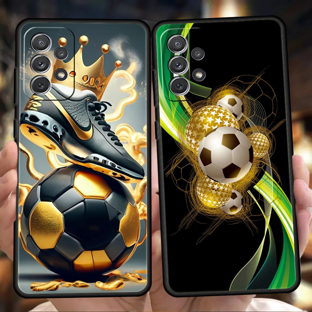 Football Sport Phone Case for Samsung Galaxy A15 A14 A25 A54 A34 A51 A71 A72 A73 A32 A52 A52S A11 A21S A31 A41 5G Soft Shell Bag