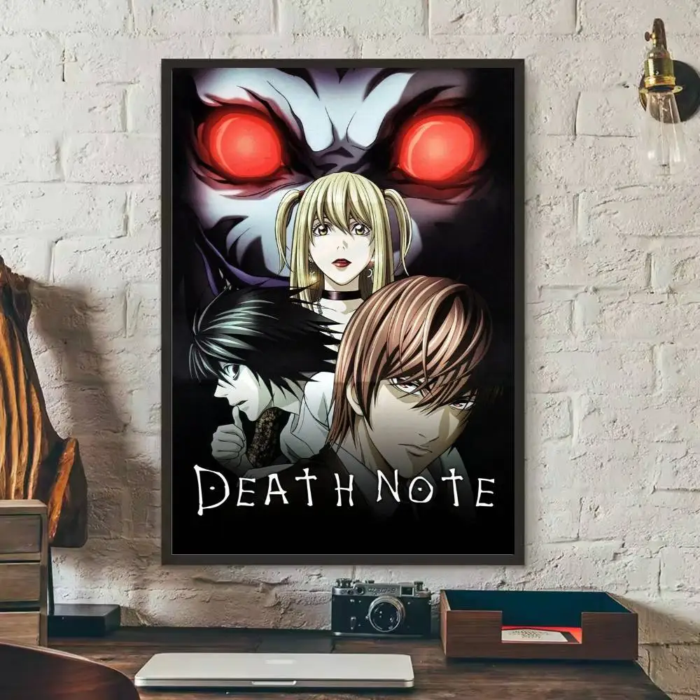 حار أنيمي مذكرة الموت ملصق HD الفن لزجة جدار مقاوم للماء غرفة المعيشة المنزلي غرفة نوم بار الديكور الجمالي #3